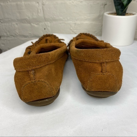 Minnetonka Kilty Leather Suede Moccasins Size 6 - Picture 8 of 10